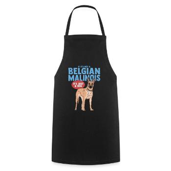 Malinois Belgischer Schäferhund Hund Geschenk - Kochschürze - Schwarz - Vorne - AI Model Male 185 dark (185cm)