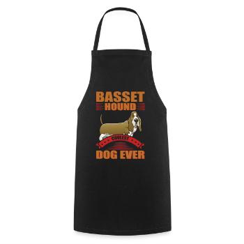 Basset Hound Hundehalter Hundebesitzer Geschenk - Kochschürze - Schwarz - Vorne - AI Model Male 185 dark (185cm)