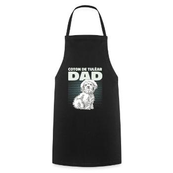 Coton de Tuléar Papa Chiens Chien Propriétaire Cadeau - Tablier de cuisine - noir - Devant - AI Model Male 185 dark (185cm)