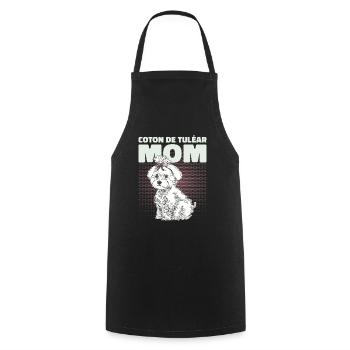 Coton de Tuléar Maman Chien Chien Propriétaire Cadeau - Tablier de cuisine - noir - Devant - AI Model Male 185 dark (185cm)