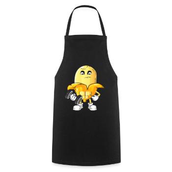 Veganer Veganerin Bodybuilding Banane - Kochschürze - Schwarz - Vorne - AI Model Male 185 dark (185cm)