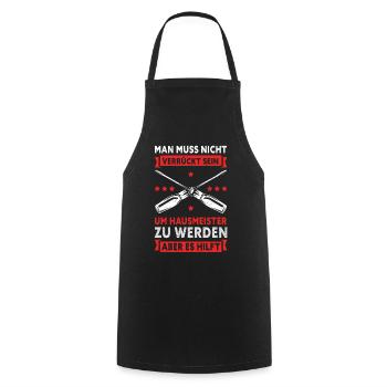 Hausmeister Facility Manager Hauswart Geschenk - Kochschürze - Schwarz - Vorne - AI Model Male 185 dark (185cm)