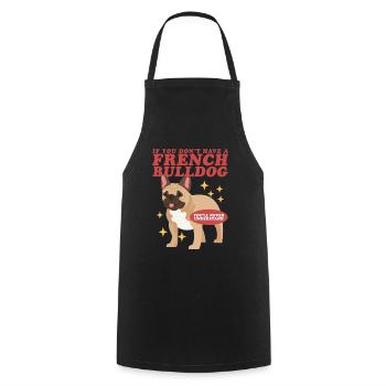 Français Bulldog | Chiens Français Bulldog - Tablier de cuisine - noir - Devant - AI Model Male 185 dark (185cm)