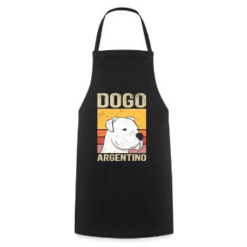 Dogo Argentino Dogs Argentine Great Dane Gift - Cooking Apron - black - Front - AI Model Male 185 dark (185cm)