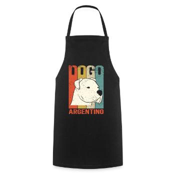 Dogo Argentino Grand Cadeau Danois - Tablier de cuisine - noir - Devant - AI Model Male 185 dark (185cm)