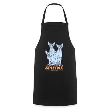 Sphynx Dad Cat Dad Cat Owner Gift - Cooking Apron - black - Front - AI Model Male 185 dark (185cm)