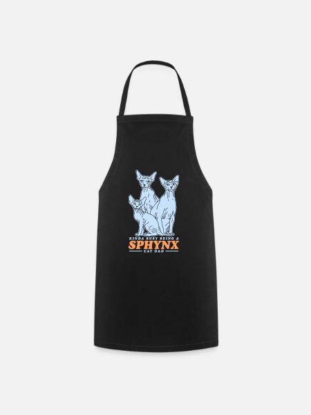 Sphynx Dad Katzenpapa Katzenbesitzer Geschenk - Kochschürze - Schwarz