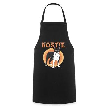 Boston Terrier Dad Hunde Hundebesitzer Geschenk - Kochschürze - Schwarz - Vorne - AI Model Male 185 dark (185cm)