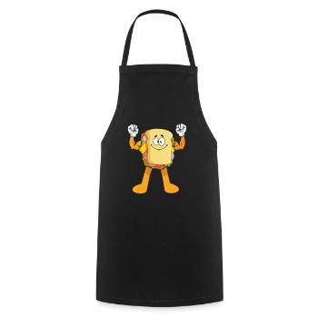 Sandwich Bodybuilding Fitness Gym Gift - Cooking Apron - black - Front - AI Model Male 185 dark (185cm)