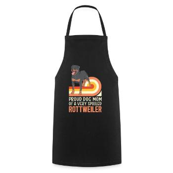Rottweiler Mom | Frauchen Hundebesitzer Geschenk - Kochschürze - Schwarz - Vorne - AI Model Male 185 dark (185cm)