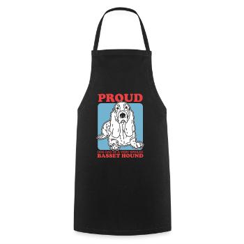 Basset Hound Dad Dog Dad Dog Owner Gift - Cooking Apron - black - Front - AI Model Male 185 dark (185cm)