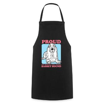 Basset Hound Mom Dog Mom Dog Owner Gift - Cooking Apron - black - Front - AI Model Male 185 dark (185cm)