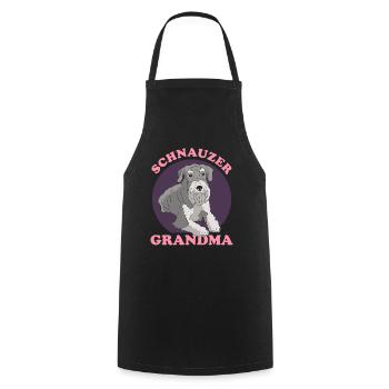 Schnauzer Grand-mère Propriétaire de chien Maîtresse Cadeau - Tablier de cuisine - noir - Devant - AI Model Male 185 dark (185cm)