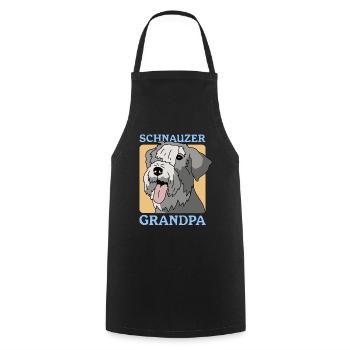 Schnauzer Grandpa Propriétaire De Chien Propriétaire Cadeau - Tablier de cuisine - noir - Devant - AI Model Male 185 dark (185cm)