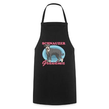 Schnauzer Grand-mère Chien Propriétaire de chien Cadeau - Tablier de cuisine - noir - Devant - AI Model Male 185 dark (185cm)