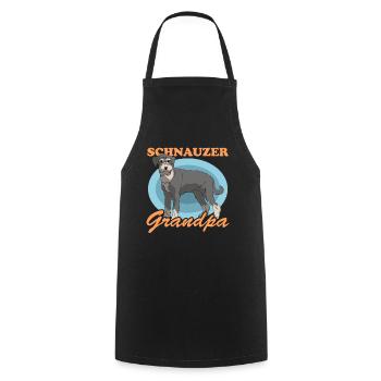 Schnauzer Grand-père Chien Propriétaire de chien Cadeau - Tablier de cuisine - noir - Devant - AI Model Male 185 dark (185cm)