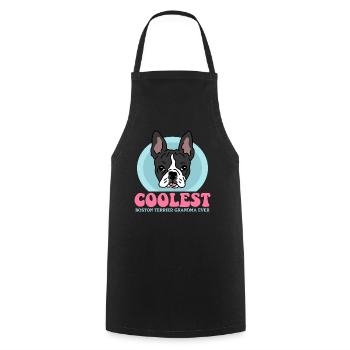 Boston Terrier Grandma Hundebesitzer Geschenk - Kochschürze - Schwarz - Vorne - AI Model Male 185 dark (185cm)