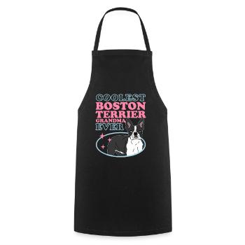 Boston Terrier Grandma Hundebesitzerin Geschenk - Kochschürze - Schwarz - Vorne - AI Model Male 185 dark (185cm)