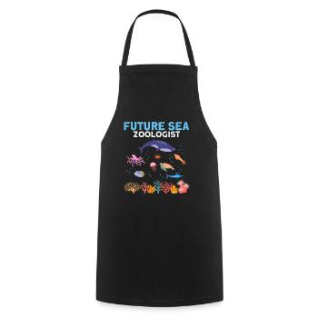 Future Zooologist Zooology Marine Biologist Sea - Cooking Apron - black - Front - AI Model Male 185 dark (185cm)