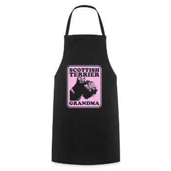 Scottish Terrier Grandma Dog Owner Cadeau - Tablier de cuisine - noir - Devant - AI Model Male 185 dark (185cm)
