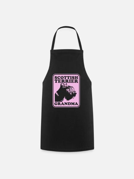 Scottish Terrier Grandma Dog Owner Cadeau - Tablier de cuisine - noir