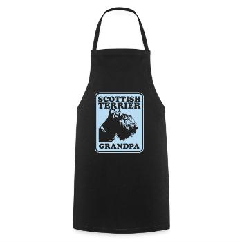 Scottish Terrier Grandpa Dog Owner Cadeau - Tablier de cuisine - noir - Devant - AI Model Male 185 dark (185cm)