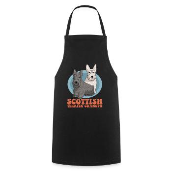 Scottish Terrier Grandpa Dog Owner Cadeau - Tablier de cuisine - noir - Devant - AI Model Male 185 dark (185cm)