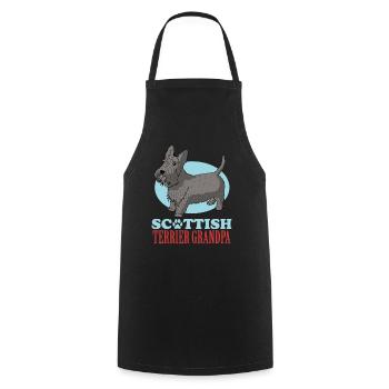 Grand-père terrier écossais | Cadeau de propriétaire de chien - Tablier de cuisine - noir - Devant - AI Model Male 185 dark (185cm)