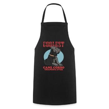 Cane Corso Grand-père Propriétaire de chien Chien Cadeau - Tablier de cuisine - noir - Devant - AI Model Male 185 dark (185cm)