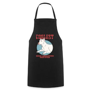 Dogo Argentino Papa Chien Propriétaire Chien Cadeau - Tablier de cuisine - noir - Devant - AI Model Male 185 dark (185cm)