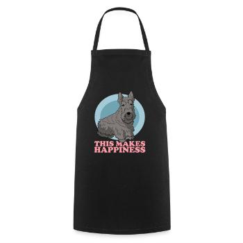 chiens terriers écossais | Cadeau de propriétaire de chien - Tablier de cuisine - noir - Devant - AI Model Male 185 dark (185cm)