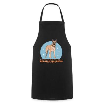 Belgian Malinois Dad Dog Owner Dog Gift - Cooking Apron - black - Front - AI Model Male 185 dark (185cm)