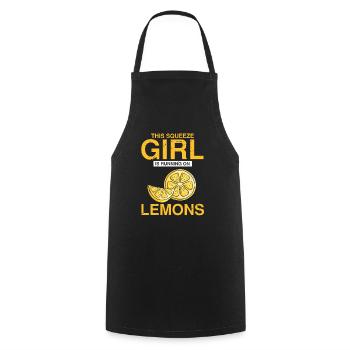Zitronen Design Limonaden Stand Boss Lemon Verkauf - Kochschürze - Schwarz - Vorne - AI Model Male 185 dark (185cm)