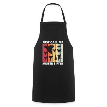 Paleontologist Designs Fossil Hunter Student - Cooking Apron - black - Front - AI Model Male 185 dark (185cm)