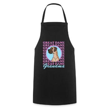 Great Dane Dog Dog Owner Gift - Cooking Apron - black - Front - AI Model Male 185 dark (185cm)