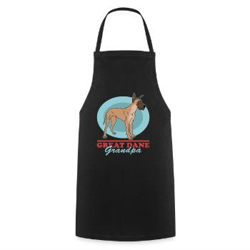 Great Dane | Dog Dog Owner Gift - Cooking Apron - black - Front - AI Model Male 185 dark (185cm)