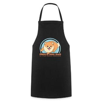 Pomeranian Dad Zwergspitz Hundehalter Geschenk - Kochschürze - Schwarz - Vorne - AI Model Male 185 dark (185cm)
