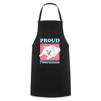 Poméranien Maman Zwergspitz Propriétaire de chien Cadeau - Tablier de cuisine - noir - Devant - AI Model Male 185 dark (185cm)
