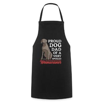 Weimaraner Papa | Cadeau de propriétaire de chien de chien - Tablier de cuisine - noir - Devant - AI Model Male 185 dark (185cm)