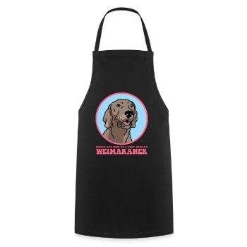 Weimaraner Maman | Cadeau de propriétaire de chien de chien - Tablier de cuisine - noir - Devant - AI Model Male 185 dark (185cm)