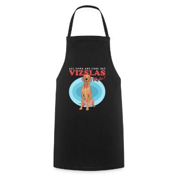 Magyar Vizsla | Dog Dog Owner Gift - Cooking Apron - black - Front - AI Model Male 185 dark (185cm)