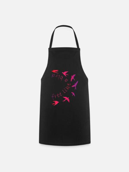 free like a bird - Cooking Apron - black
