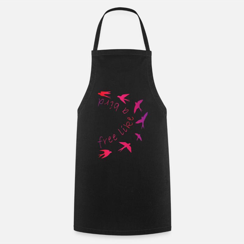 free like a bird - Cooking Apron - black