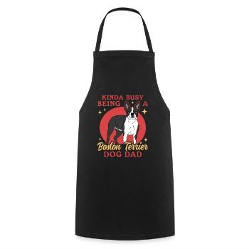 Boston Terrier Dad Hundebesitzer Hunde Geschenk - Kochschürze - Schwarz - Vorne - AI Model Male 185 dark (185cm)