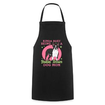 Boston Terrier Mom Hunde Hundebesitzer Geschenk - Kochschürze - Schwarz - Vorne - AI Model Male 185 dark (185cm)