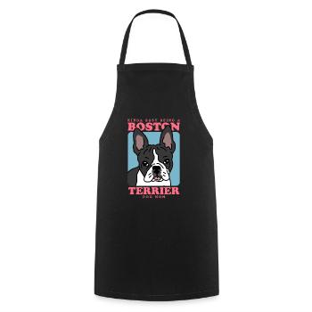Boston Terrier Mom Hunde Hundebesitzerin Geschenk - Kochschürze - Schwarz - Vorne - AI Model Male 185 dark (185cm)