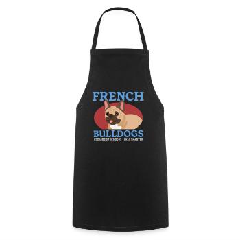 Français Cadeau Bulldog Français Bulldog - Tablier de cuisine - noir - Devant - AI Model Male 185 dark (185cm)