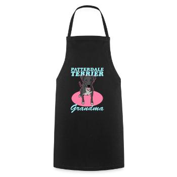 Patterdale Terrier Grandma Dog Owner Gift - Cooking Apron - black - Front - AI Model Male 185 dark (185cm)