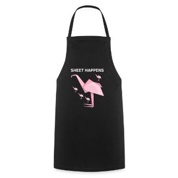 Japanese origami design and kirigami origami - Cooking Apron - black - Front - AI Model Male 185 dark (185cm)