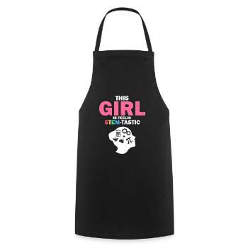 Steminist Science Design for Women Science - Cooking Apron - black - Front - AI Model Male 185 dark (185cm)